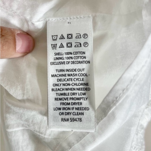 NWT women’s Joie white eyelet lace dress with mini ruffle sleeves - Picture 6 of 6